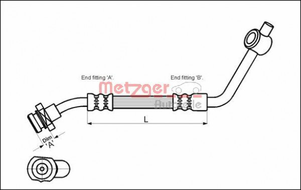 METZGER 4112529 - Bremsschlauch