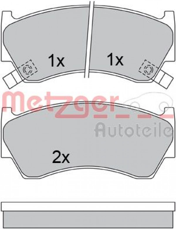 METZGER 1170580 - Bremsbelagsatz, Scheibenbremse