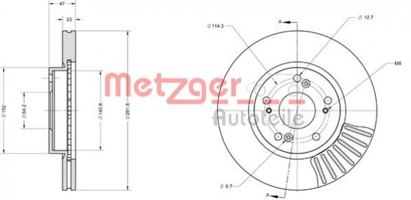 METZGER 6110550 - Bremsscheibe