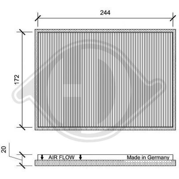 DIEDERICHS DCI1161 - Filter, Innenraumluft