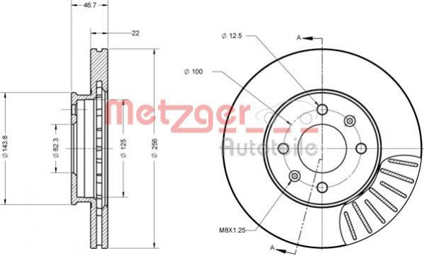 METZGER 6110707 - Bremsscheibe