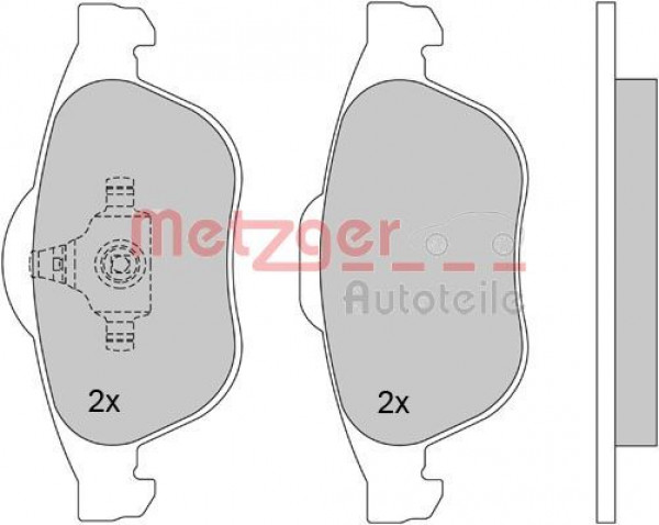 METZGER 1170161 - Bremsbelagsatz, Scheibenbremse