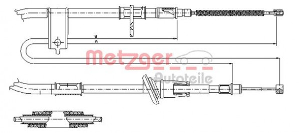 METZGER 17.2519 - Seilzug, Feststellbremse