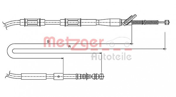 METZGER 17.1445 - Seilzug, Feststellbremse