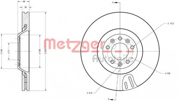 METZGER 6110598 - Bremsscheibe