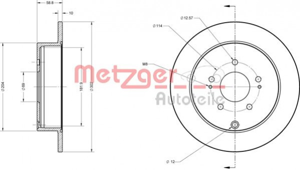 METZGER 6110284 - Bremsscheibe