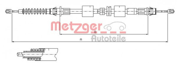 METZGER 11.5508 - Seilzug, Feststellbremse