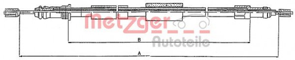 METZGER 10.4572 - Seilzug, Feststellbremse