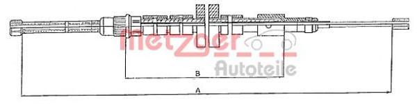 METZGER 10.6023 - Seilzug, Feststellbremse