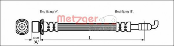 METZGER 4112176 - Bremsschlauch