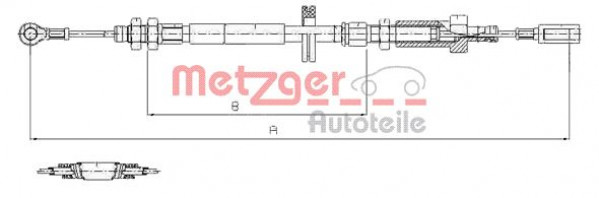 METZGER 1171.7 - Seilzug, Feststellbremse