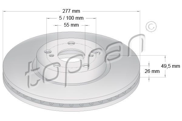TOPRAN 600598 - Bremsscheibe