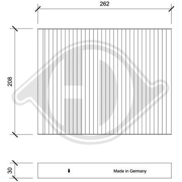 DIEDERICHS DCI0221 - Filter, Innenraumluft