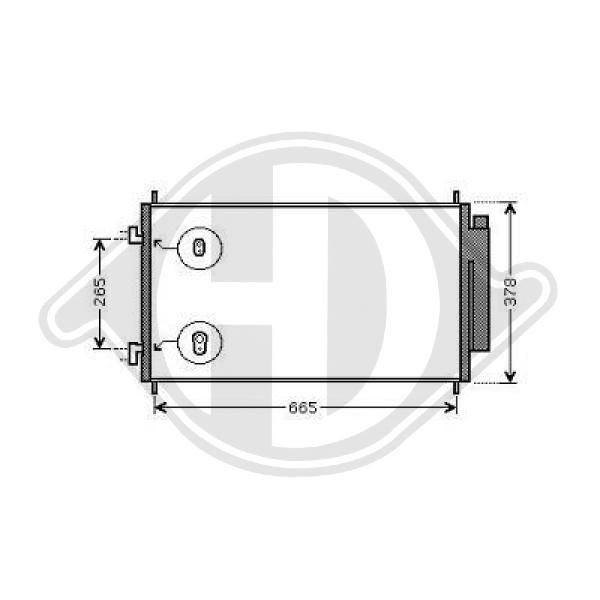 DIEDERICHS DCC1655 - Kondensator, Klimaanlage