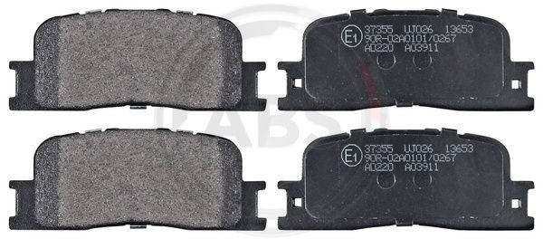 A.B.S. 37355 - Bremsbelagsatz, Scheibenbremse