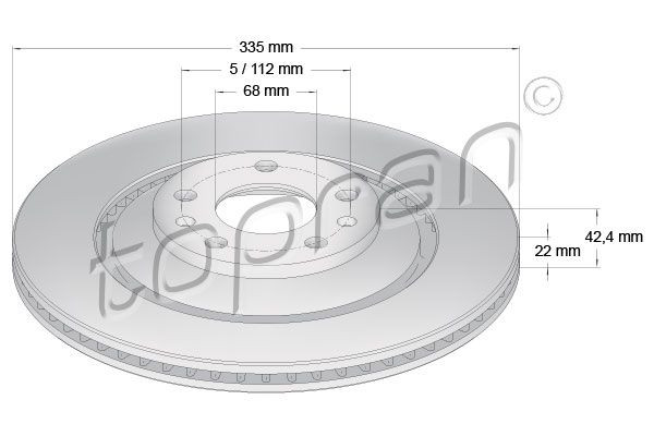 TOPRAN 113258 - Bremsscheibe