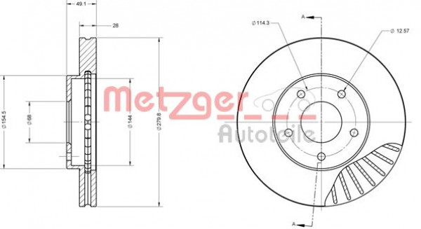 METZGER 6110132 - Bremsscheibe