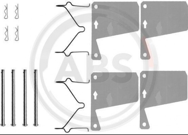 A.B.S. 0960Q - Zubehörsatz, Scheibenbremsbelag