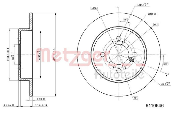 METZGER 6110646 - Bremsscheibe