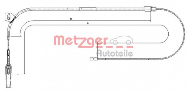 METZGER 10.9331 - Seilzug, Feststellbremse