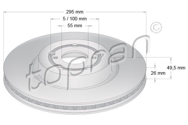 TOPRAN 600600 - Bremsscheibe