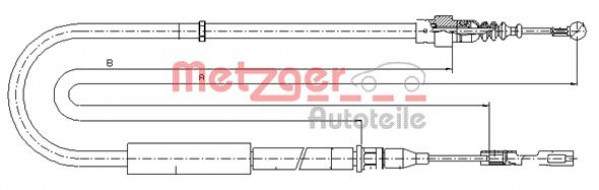 METZGER 10.7513 - Seilzug, Feststellbremse