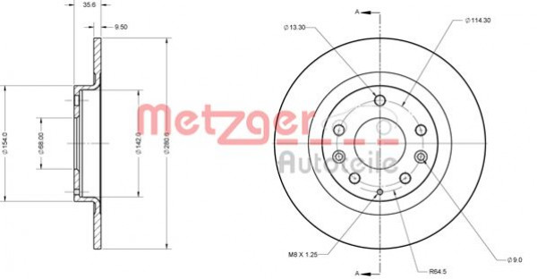 METZGER 6110756 - Bremsscheibe