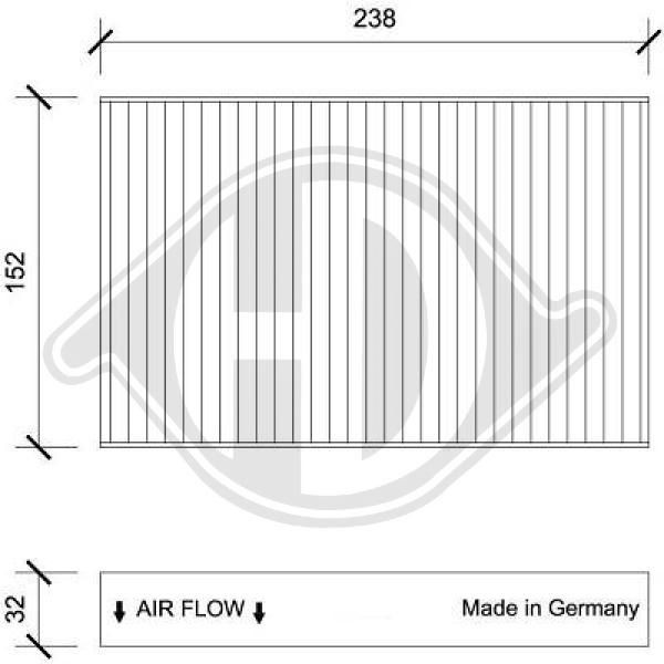 DIEDERICHS DCI0209 - Filter, Innenraumluft