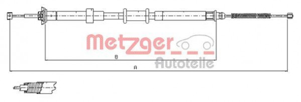 METZGER 12.0702 - Seilzug, Feststellbremse