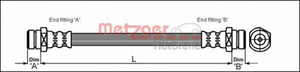 METZGER 4113305 - Bremsschlauch
