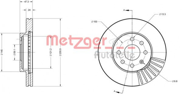 METZGER 6110547 - Bremsscheibe