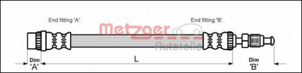 METZGER 4114712 - Bremsschlauch