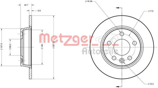 METZGER 6110032 - Bremsscheibe