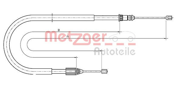 METZGER 10.6699 - Seilzug, Feststellbremse