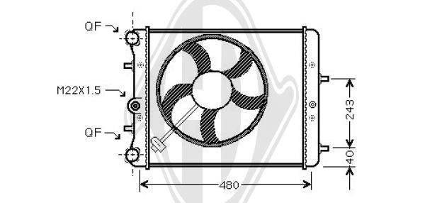 DIEDERICHS DCM3567 - Kühler, Motorkühlung