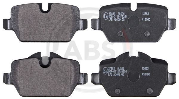 A.B.S. 37883 - Bremsbelagsatz, Scheibenbremse