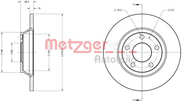 METZGER 6110242 - Bremsscheibe