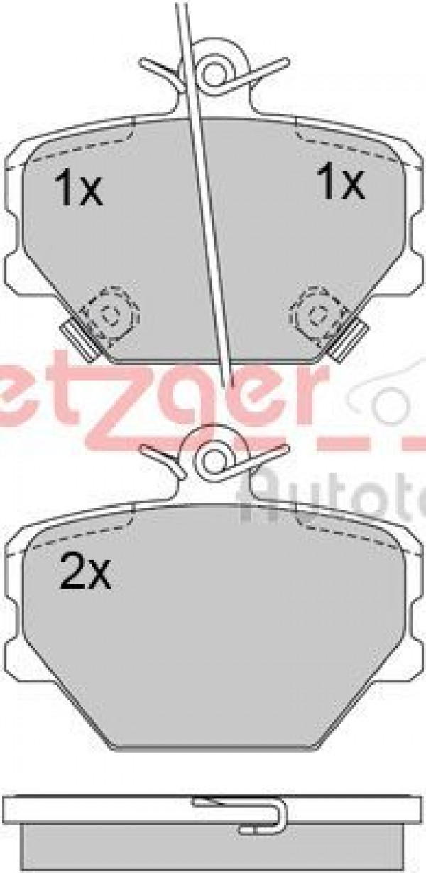 METZGER 1170077 - Bremsbelagsatz, Scheibenbremse