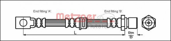 METZGER 4114758 - Bremsschlauch