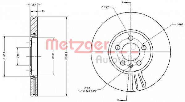 METZGER 6110483 - Bremsscheibe