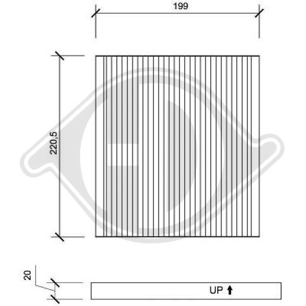 DIEDERICHS DCI0102 - Filter, Innenraumluft