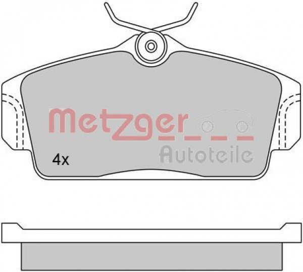 METZGER 1170125 - Bremsbelagsatz, Scheibenbremse