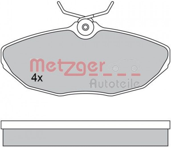 METZGER 1170341 - Bremsbelagsatz, Scheibenbremse