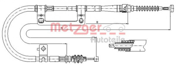 METZGER 17.6042 - Seilzug, Feststellbremse