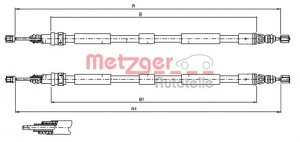 METZGER 11.6797 - Seilzug, Feststellbremse