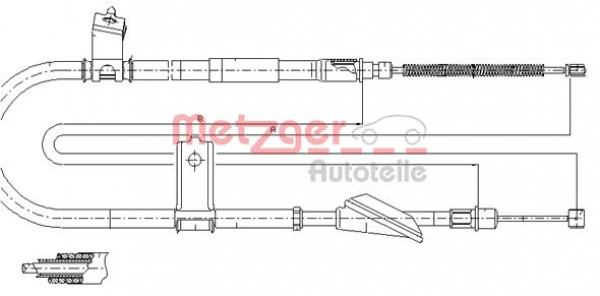 METZGER 17.2515 - Seilzug, Feststellbremse