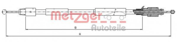METZGER 10.7630 - Seilzug, Feststellbremse