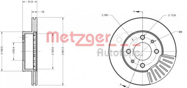 METZGER 6110618 - Bremsscheibe