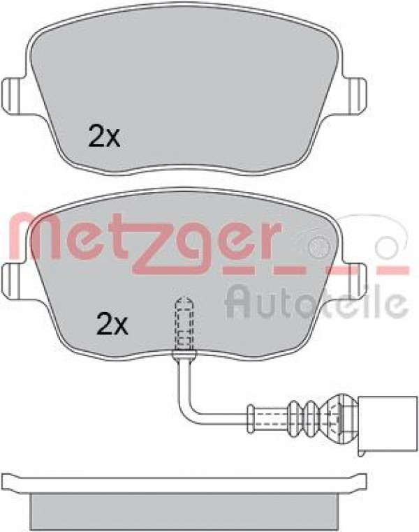 METZGER 1170246 - Bremsbelagsatz, Scheibenbremse