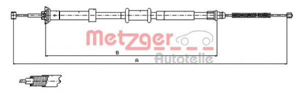 METZGER 12.0764 - Seilzug, Feststellbremse